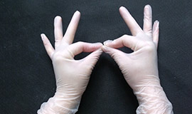 一次性有粉防护检查pvc手套